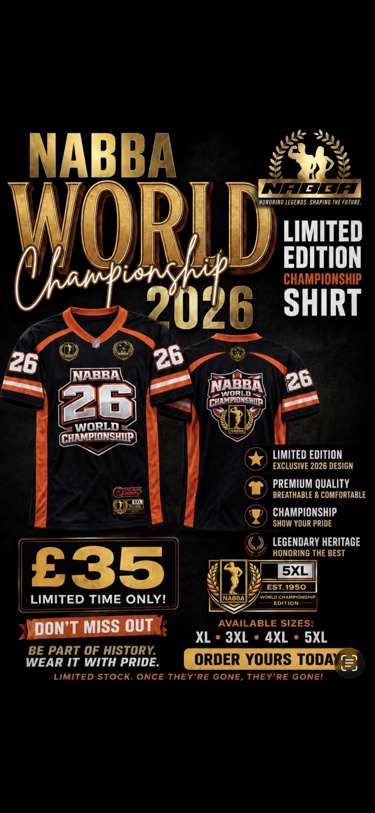 Limited Edition World Championship Shirt 2026